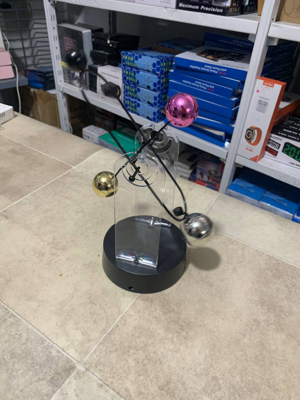 Boule d'équilibre de bureau à mouvement perpétuel,décor anti-stress