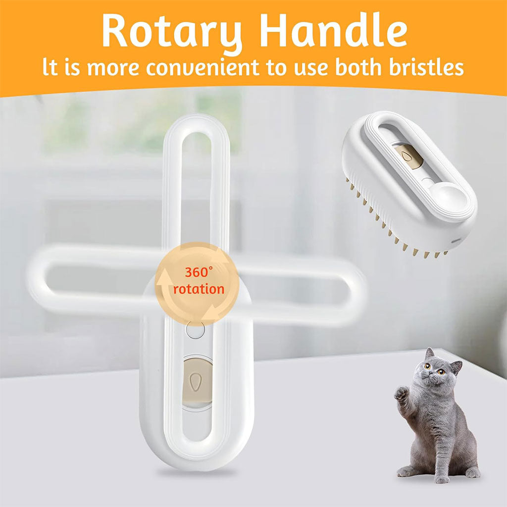 Brosse à vapeur pour chat autonettoyante 3en1 – فرشة تنظيف القطط