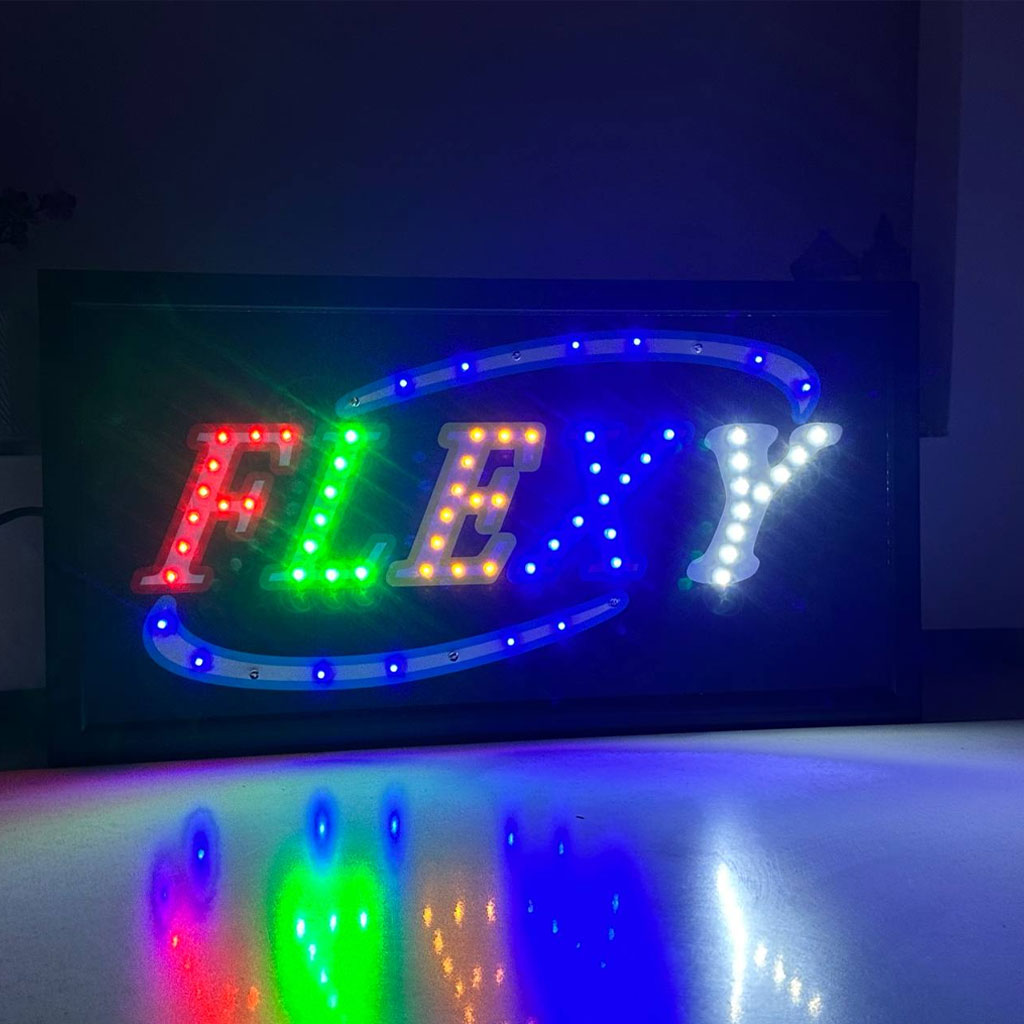Plaque de Signalisation LED Multicolore Flexy – لوحة إشهارية ضوئية