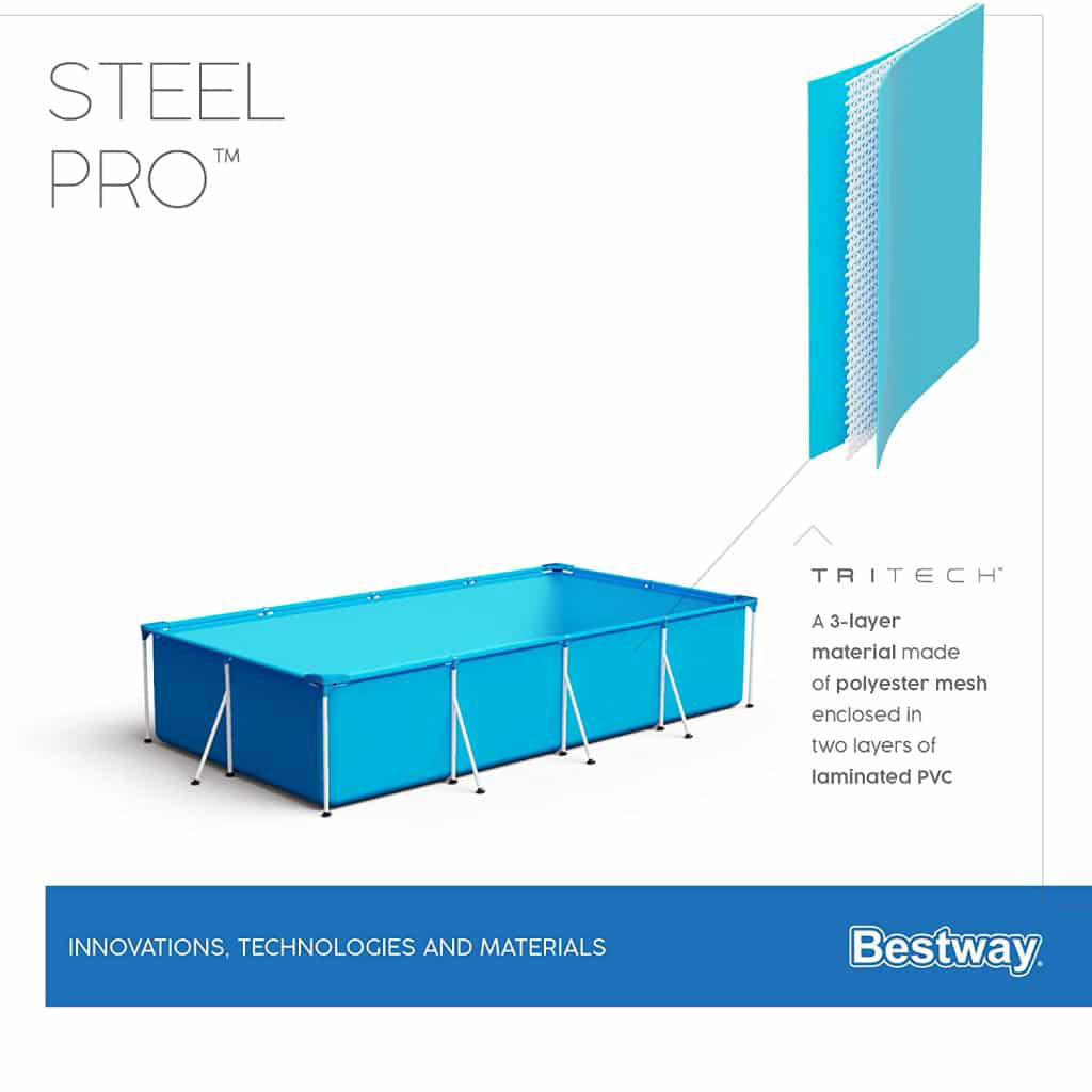 Steel Pro™ Piscine Rectangulaire 221 x 150 x 43cm Bestway 56401 تنزوت