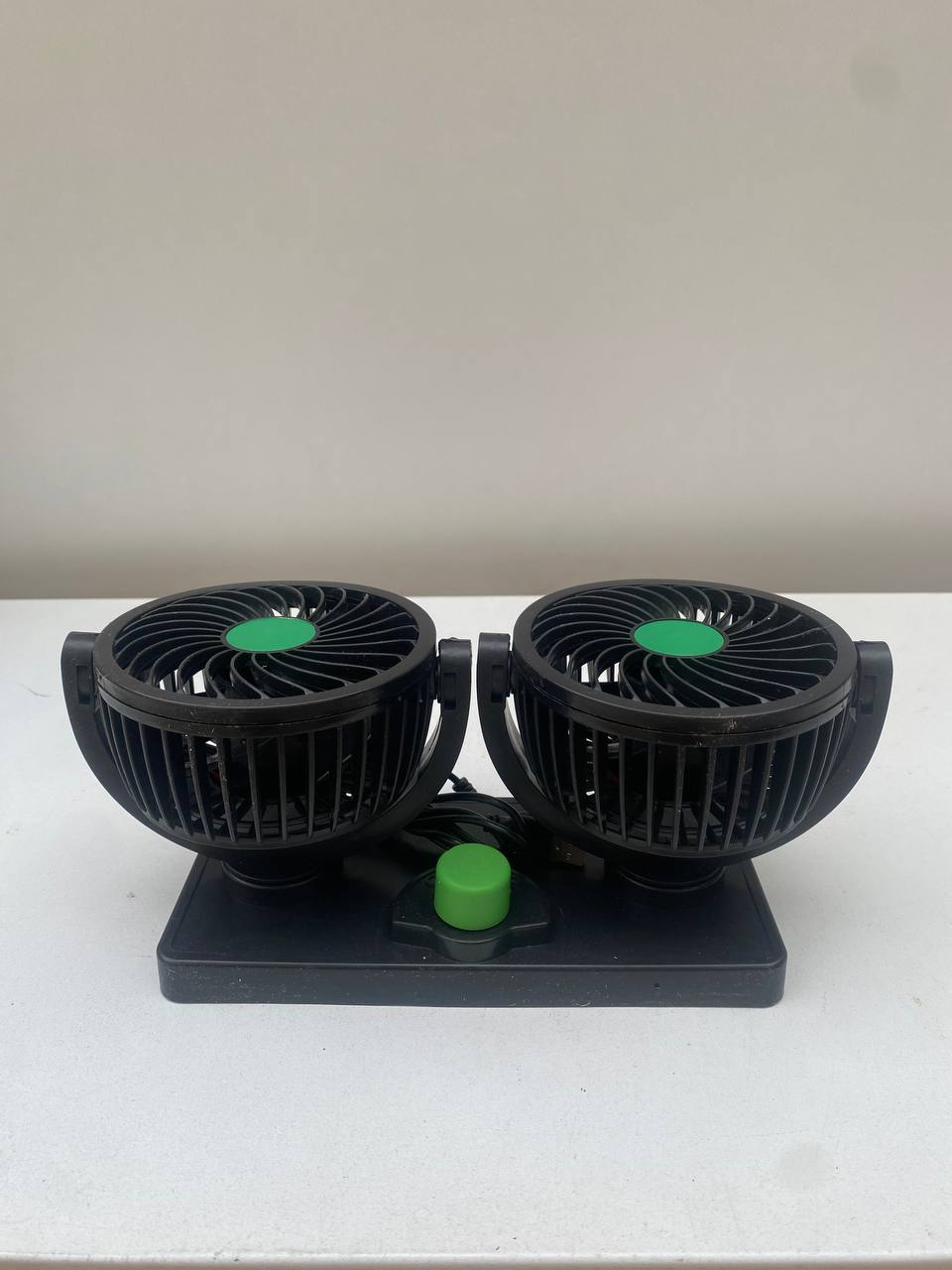 Double Ventilateur électrique pour voiture 2 vitesses rotatif à 360 degrés