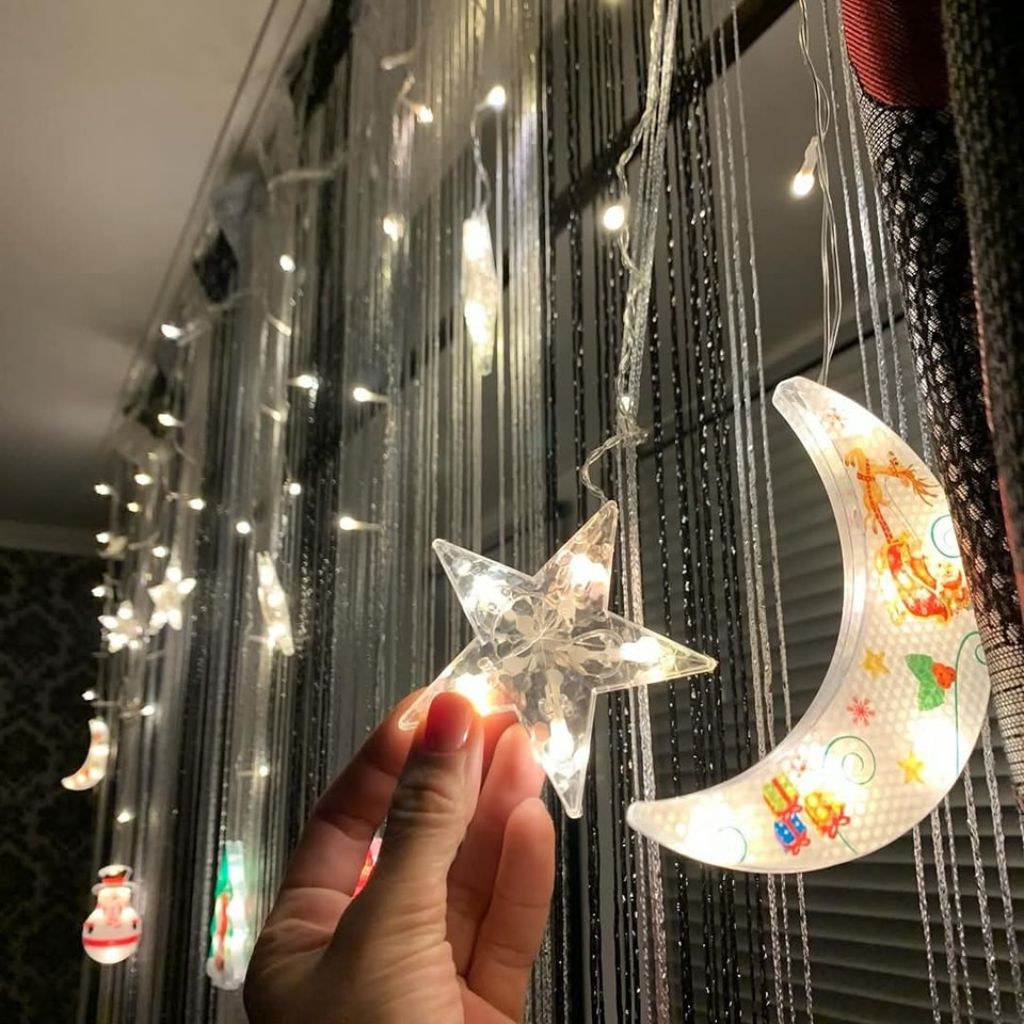 Rideau jeu de lumiere Étoile et Lune 3m – ستارة نجمة وهلال