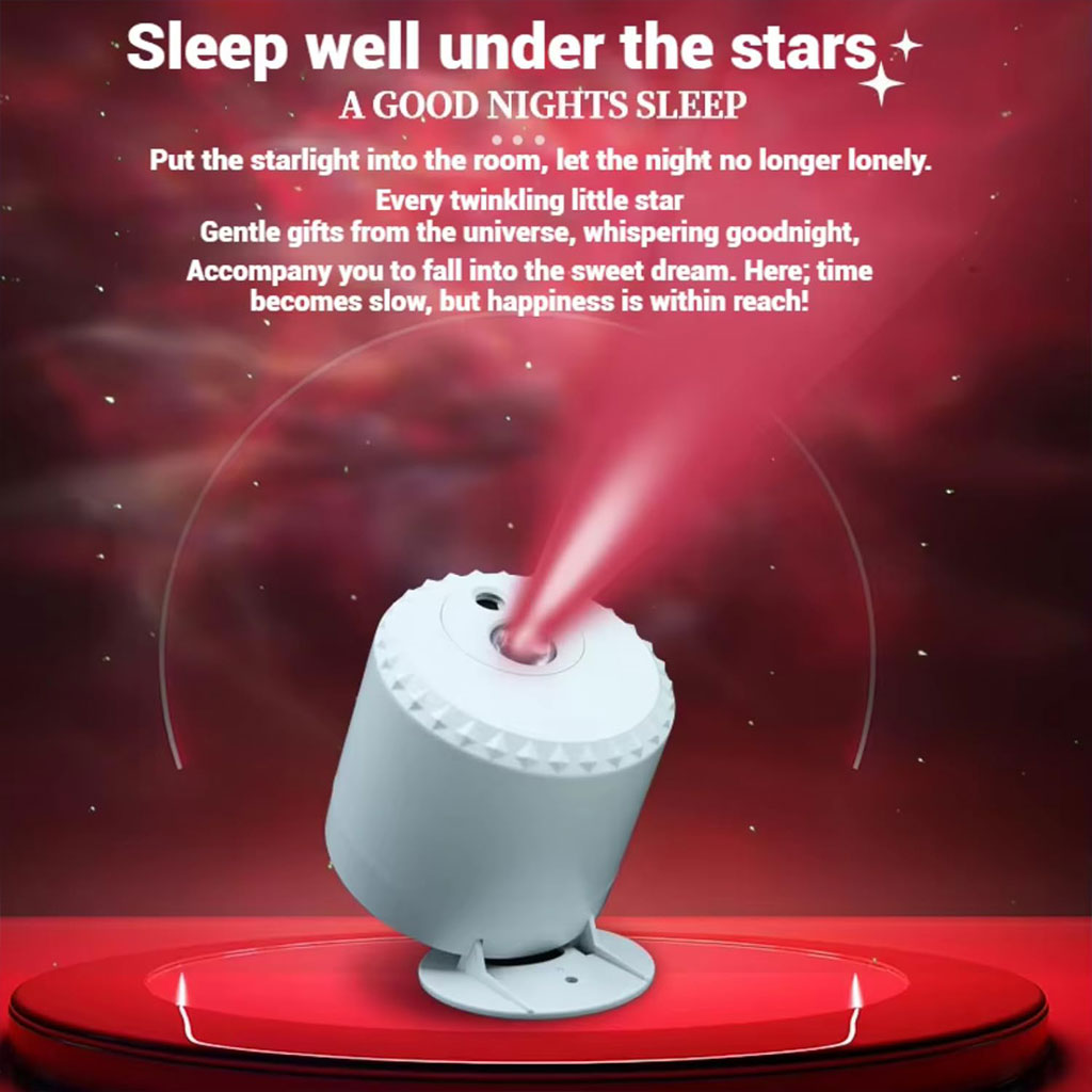 Projecteur galaxie et étoiles avec télécommande et synchronisation musicale
