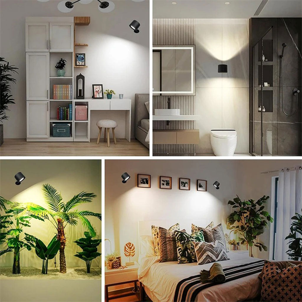 Applique murale Double Tète avec 3 températures de couleur et 3 niveaux de luminosité 1Pcs – مصباح حائط مثالي لغرف النوم