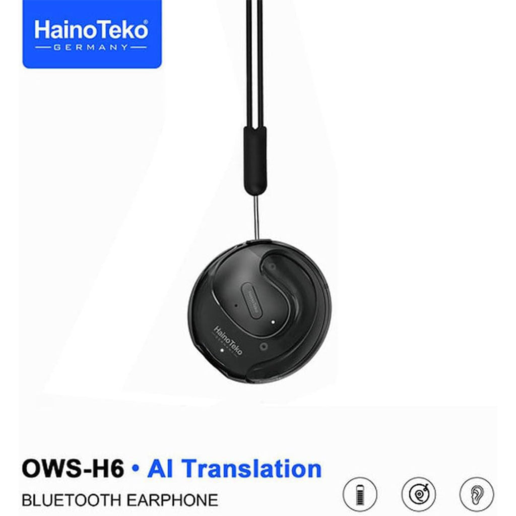 Écouteurs Bluetooth haute résolution Haino Teko OWS-H6 avec traduction IA – سماعات لاسلكية بخاصية الترجمة الفورية