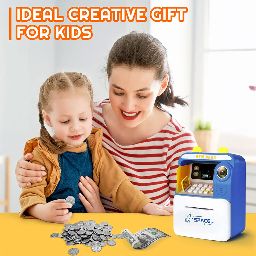 Tirelire avec carte bancaire personnelle pour enfants – حصالة أموال للأطفال