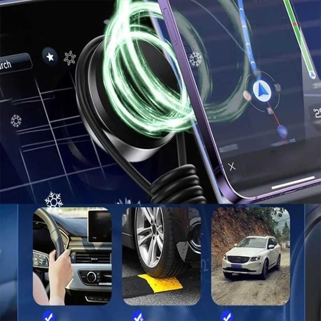 Support de téléphone double face ventouse électrique – حامل هواتف مغناطيسي - تنزوت