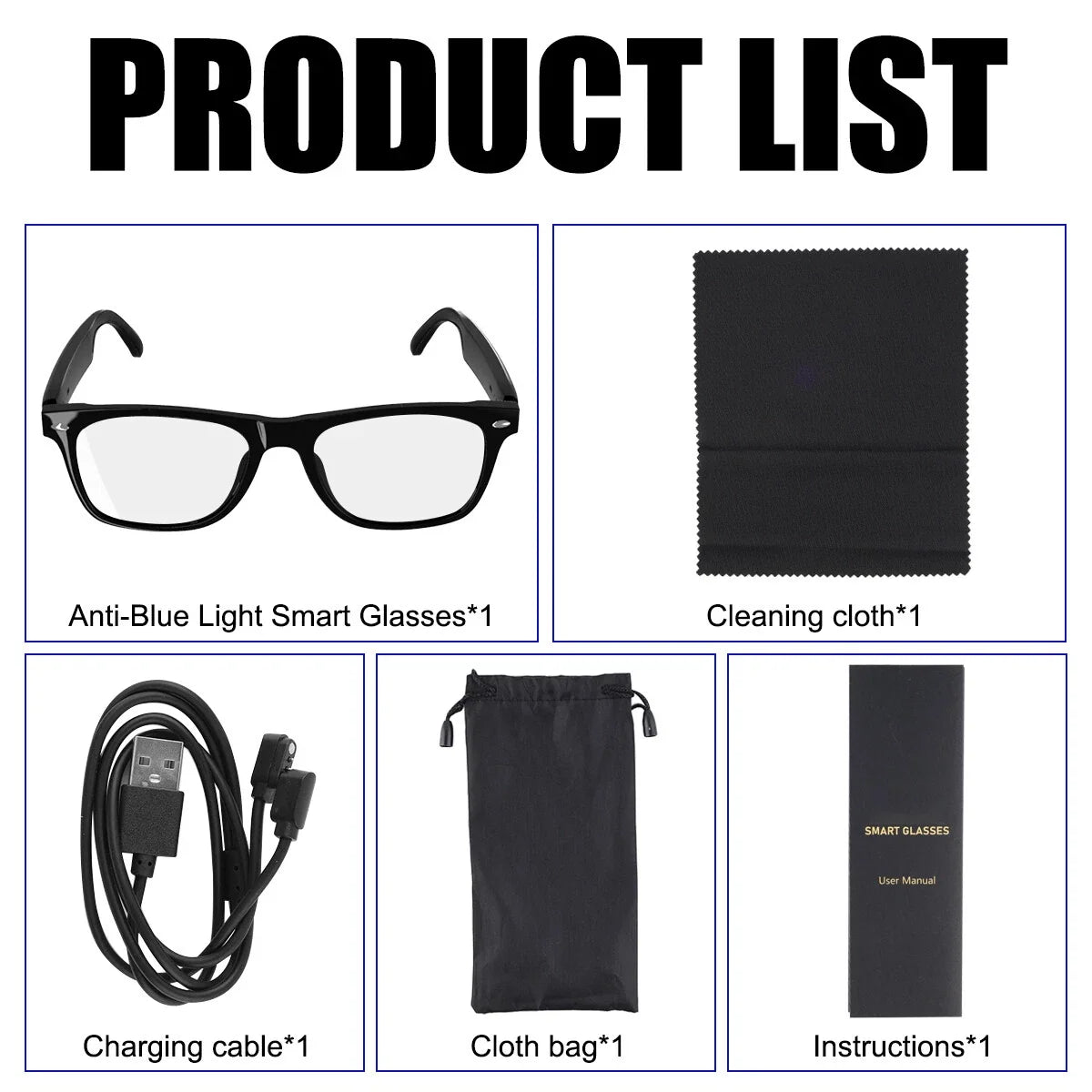 Lunettes Connectées GS03 de Traduction IA et Audio Open-Ear Bluetooth 5.4 - نظارات المترجم الذكية بالذكاء الاصطناعي