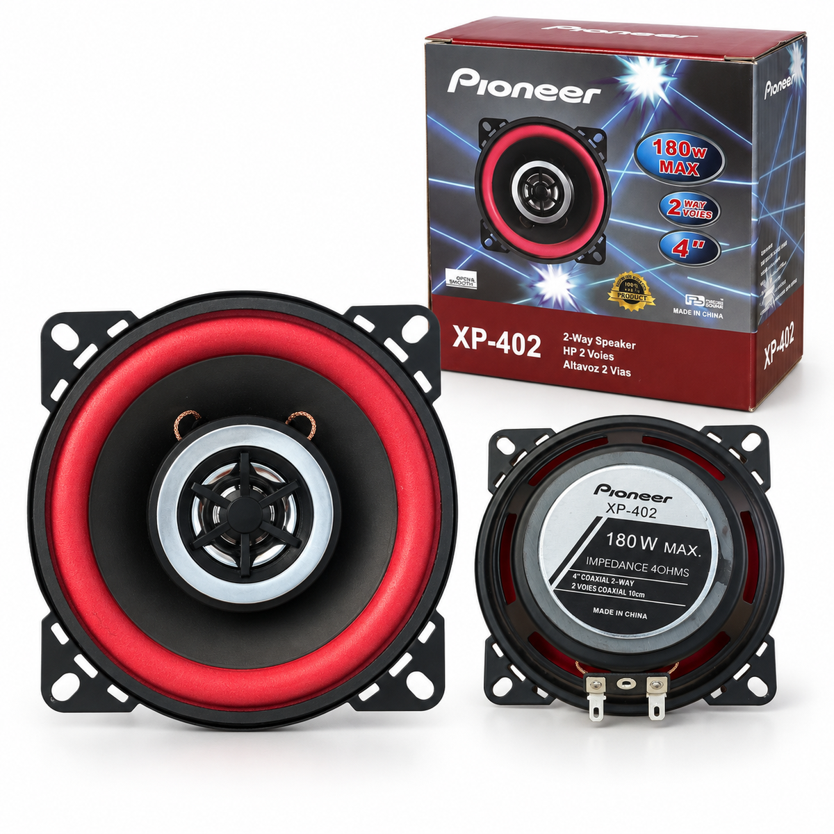 Haut-parleurs de Voiture Pioneer XP-402 4 Pouces 180W 2-Way 1Pcs - مكبرات صوت للسيارة 4 بوصة 180 واط ثنائية الاتجاه