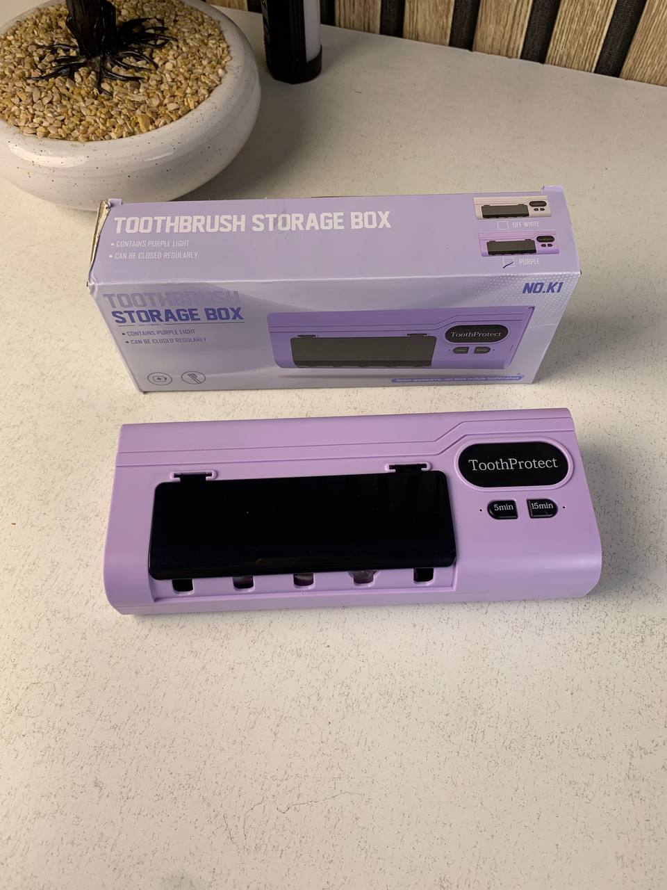 Désinfectant et support de brosse à dents intelligent rechargeable 5 emplacements - حامل فرش الأسنان