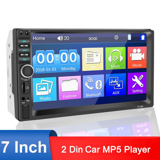 DVD Mp5 Auto-radio écran tactile 7 Pouce Bleutooth. USB AUX .CARD SD. Standard - تنزوت