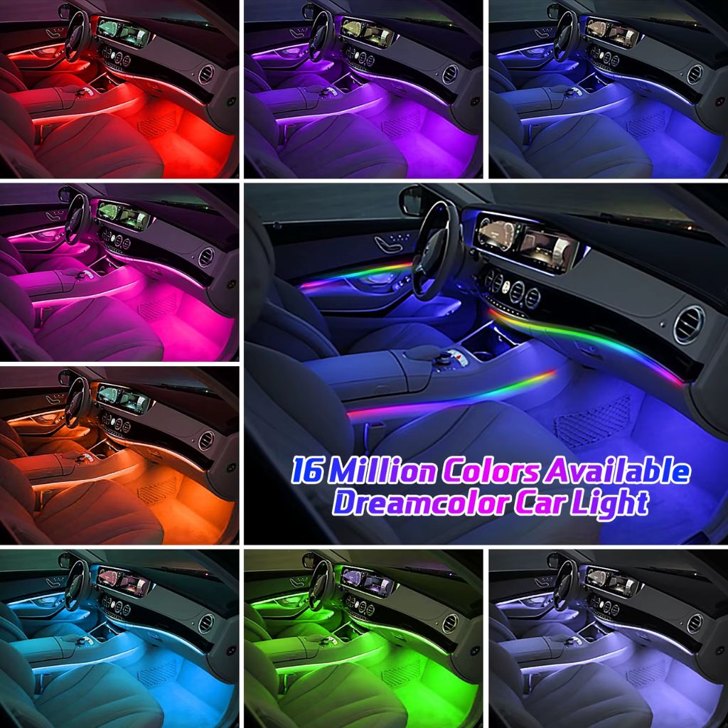 Kit d'Éclairage d'Ambiance LED RGBIC Acrylic pour Voiture - إضاءة محيطية أكريليك للسيارات مع تحكم ذكي