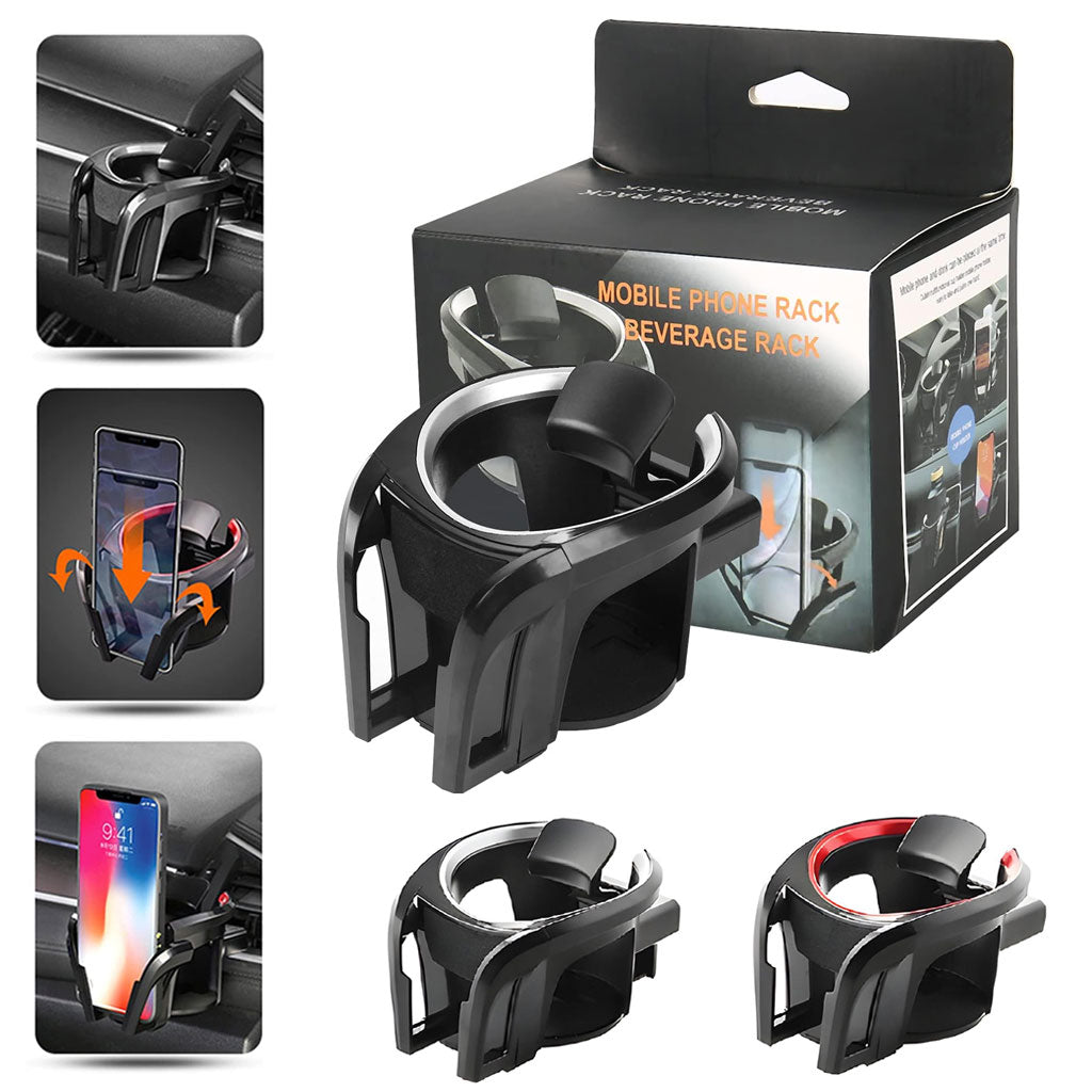 Porte-gobelet et support téléphone multifonction 2 en 1 pour voiture – حامل هواتف ومشروبات في السيارة