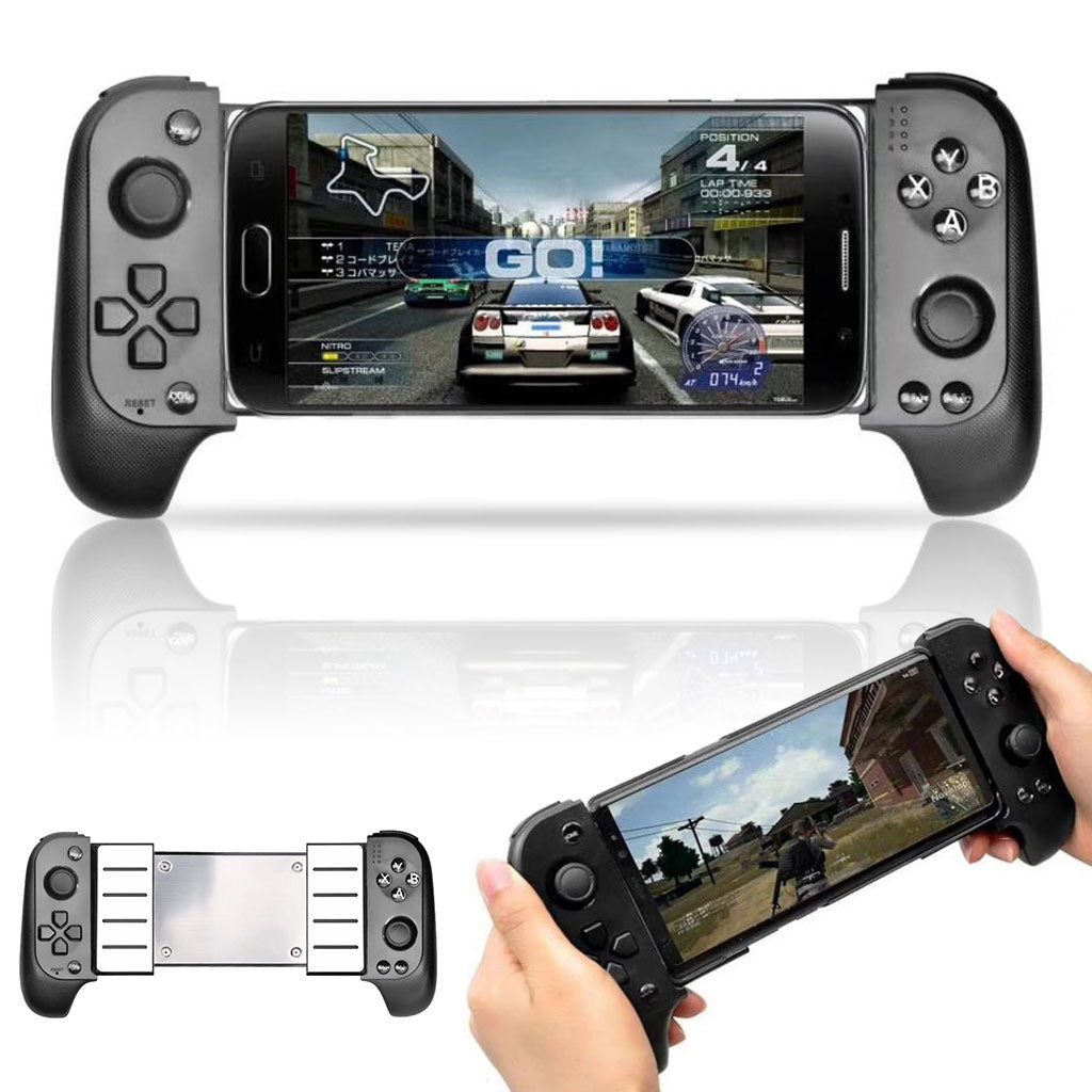 Manette de Jeu Sans Fil Bluetooth Support Télescopique (40mm), 16 Boutons et Joystick Flexible - ذراع تحكم الألعاب اللاسلكية للهواتف الذكية مع مقبض