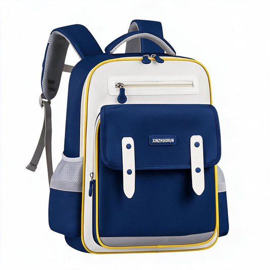 Sac à Dos Scolaire Style Kawaii Grand Volume Tissu Imperméable Bleu Nuit SACKDS01BLN - حقيبة مدرسية بتصميم كاوايي
