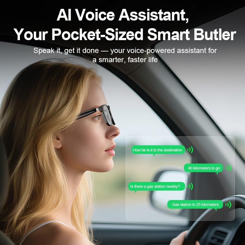 Lunettes Connectées GS03 de Traduction IA et Audio Open-Ear Bluetooth 5.4 - نظارات المترجم الذكية بالذكاء الاصطناعي