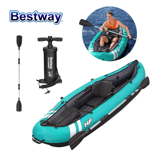 Hydro-Force Kayak Ventura Canoë Pompe+Rame Et Siège 130kg Bestway-65118