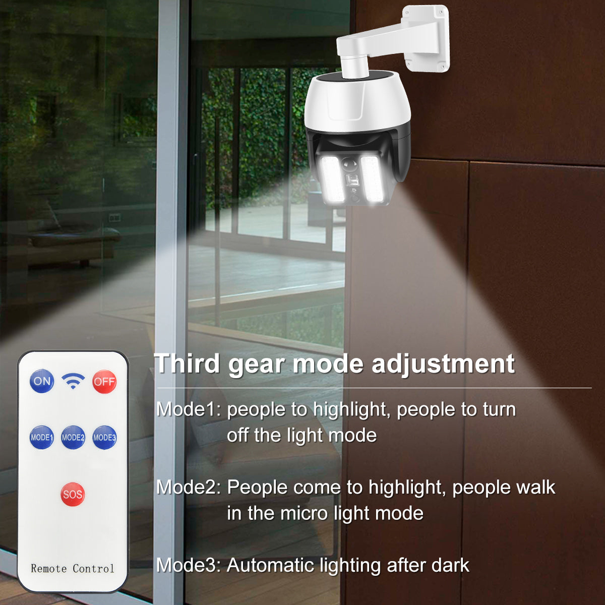 Lampes Solaires d'Extérieur avec Détecteur de Mouvement Forme De Caméra v4