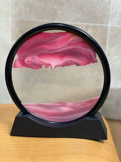 Sablier 3D en Verre rond 12 pouces pour la décoration de la maison