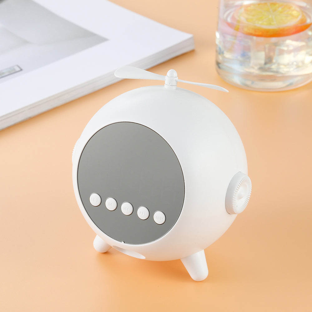 Réveil Numérique à Miroir Rechargeable avec Haut-parleur Portable Bluetooth 5.0