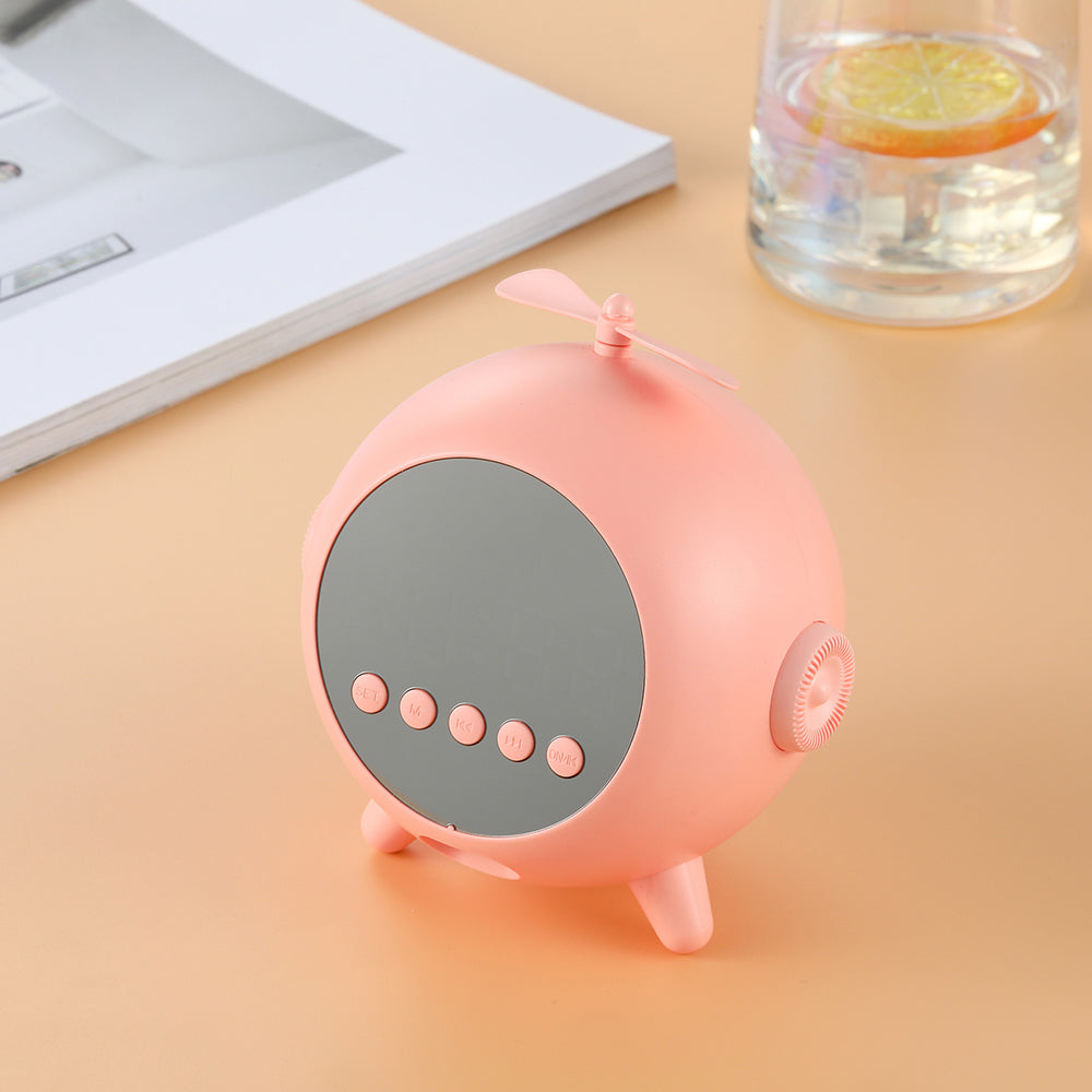 Réveil Numérique à Miroir Rechargeable avec Haut-parleur Portable Bluetooth 5.0