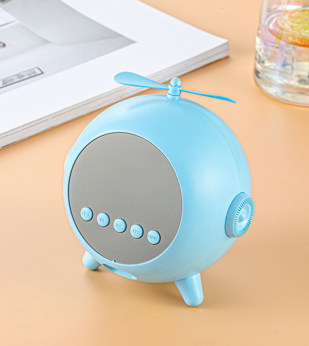 Réveil Numérique à Miroir Rechargeable avec Haut-parleur Portable Bluetooth 5.0