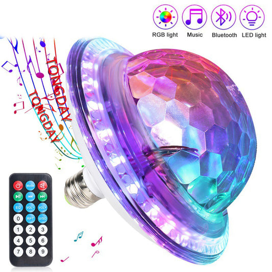 Boule Magique en Cristal UFO Musique Bluetooth LED RGB E27