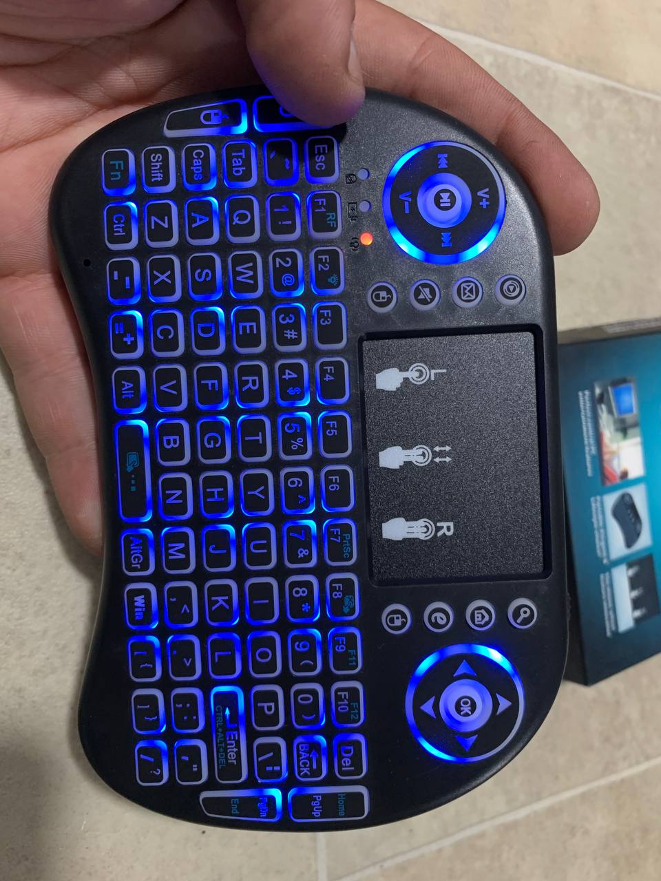 Clavier et Pad sans fil Tricolor rétroéclairé USB multimédia contrôle