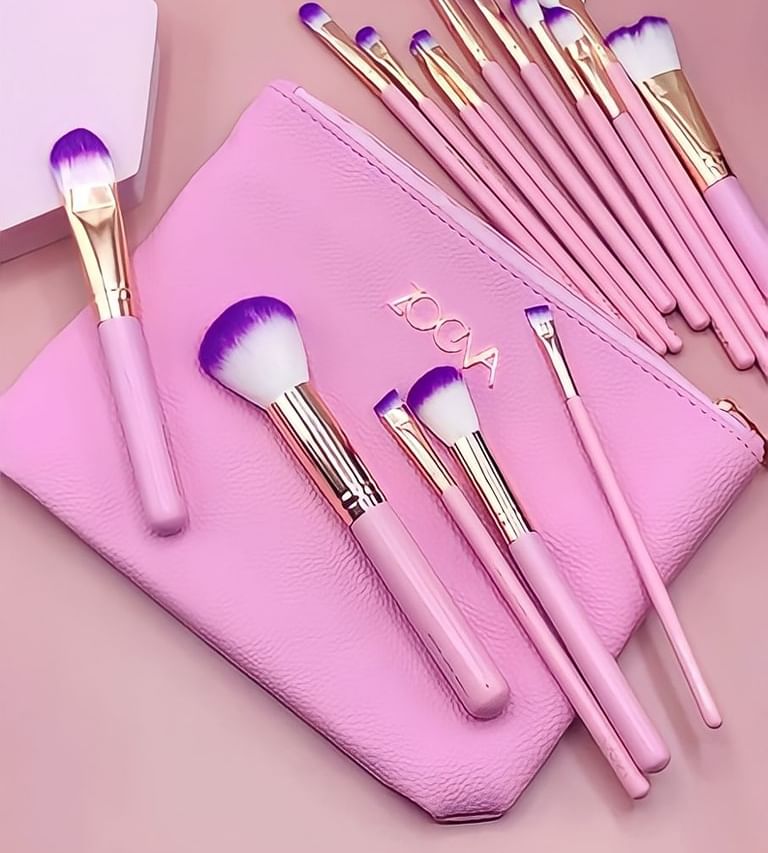 Lot de 15 Pinceaux zoeva professionnels avec trousse