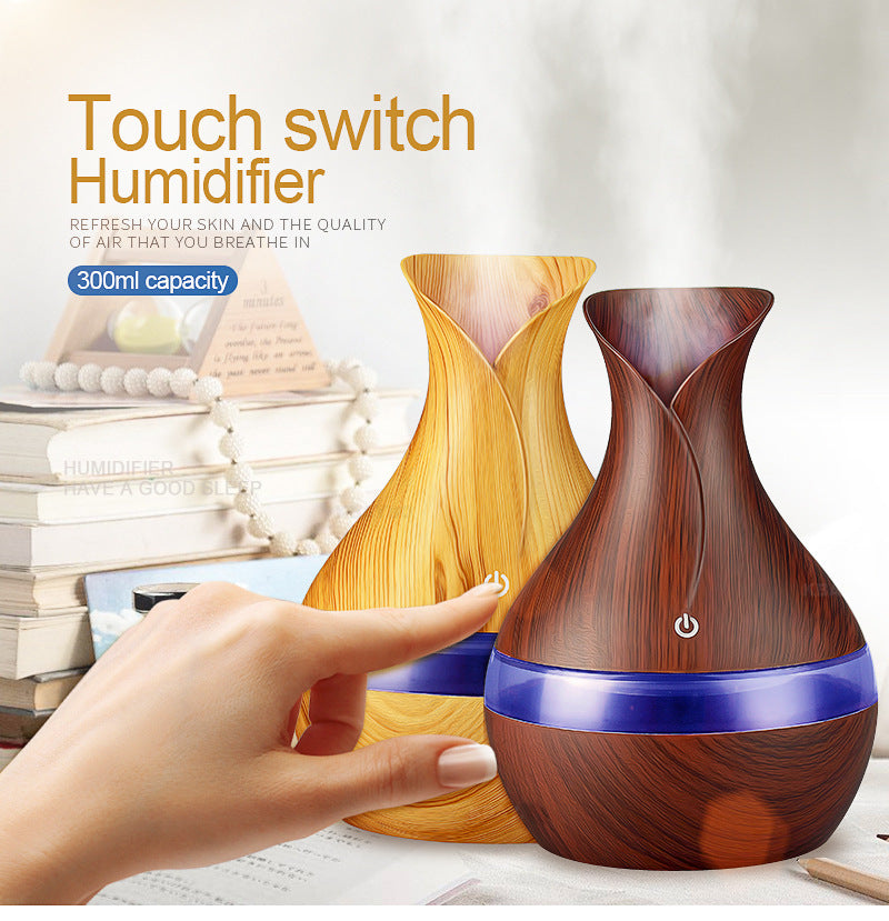 humidificateur vase 300ml Aromathérapie Diffuseur Avec 7 Couleur LED Lumière V2 تنزوت