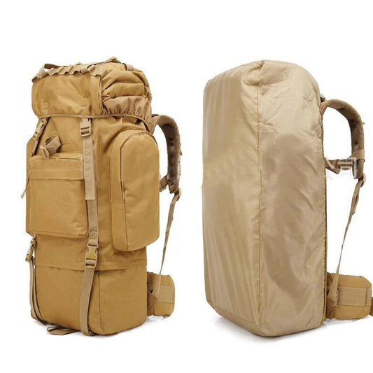 Sac à dos Randonnée professionnel en toile de Camouflage étanche à double épaule 90 L – kaki