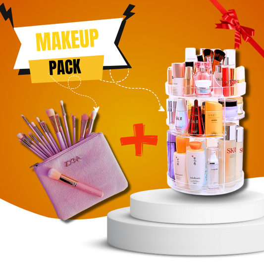 Pack Spécial Organisateur de maquillage + Trousse de 15 Pinceaux zoeva professionnels