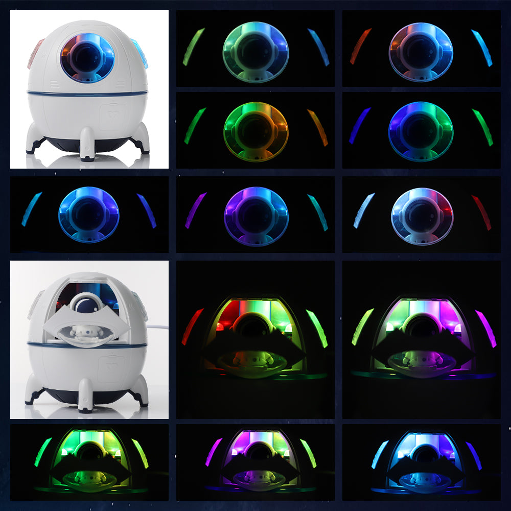 Humidificateur d'air électrique Spacecraft avec lumière LED