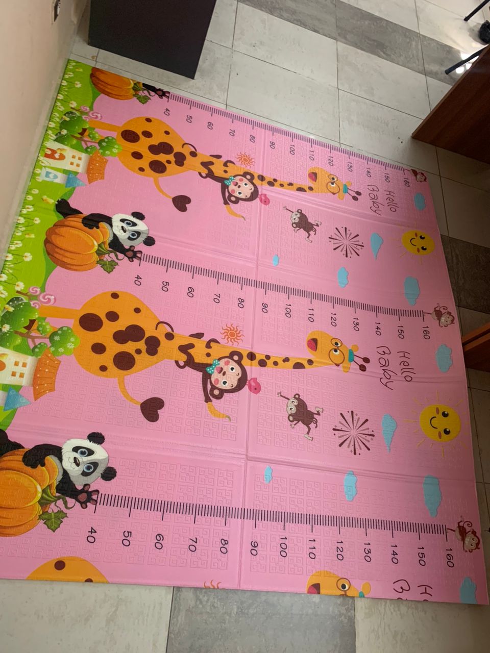 Tapis de jeu pour bébé pliable mousse XPE double face imperméable