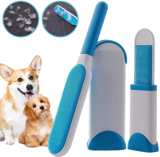 Brosse double face pour enlever les poils d’animaux, la poussière et les peluches, vêtements, meubles, canapé, tapis – فرشاة لإزالة شعر الحيوانات