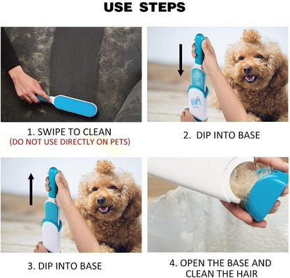 Brosse double face pour enlever les poils d’animaux, la poussière et les peluches, vêtements, meubles, canapé, tapis – فرشاة لإزالة شعر الحيوانات