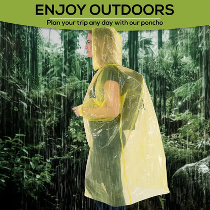 Poncho à capuche Transparent imperméable Pour Adulte protection d’urgence