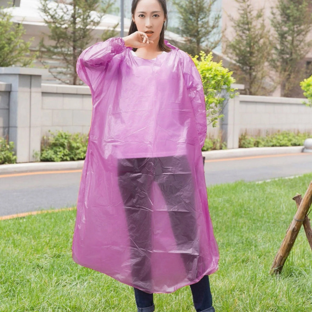 Poncho à capuche Transparent imperméable Pour Adulte protection d’urgence