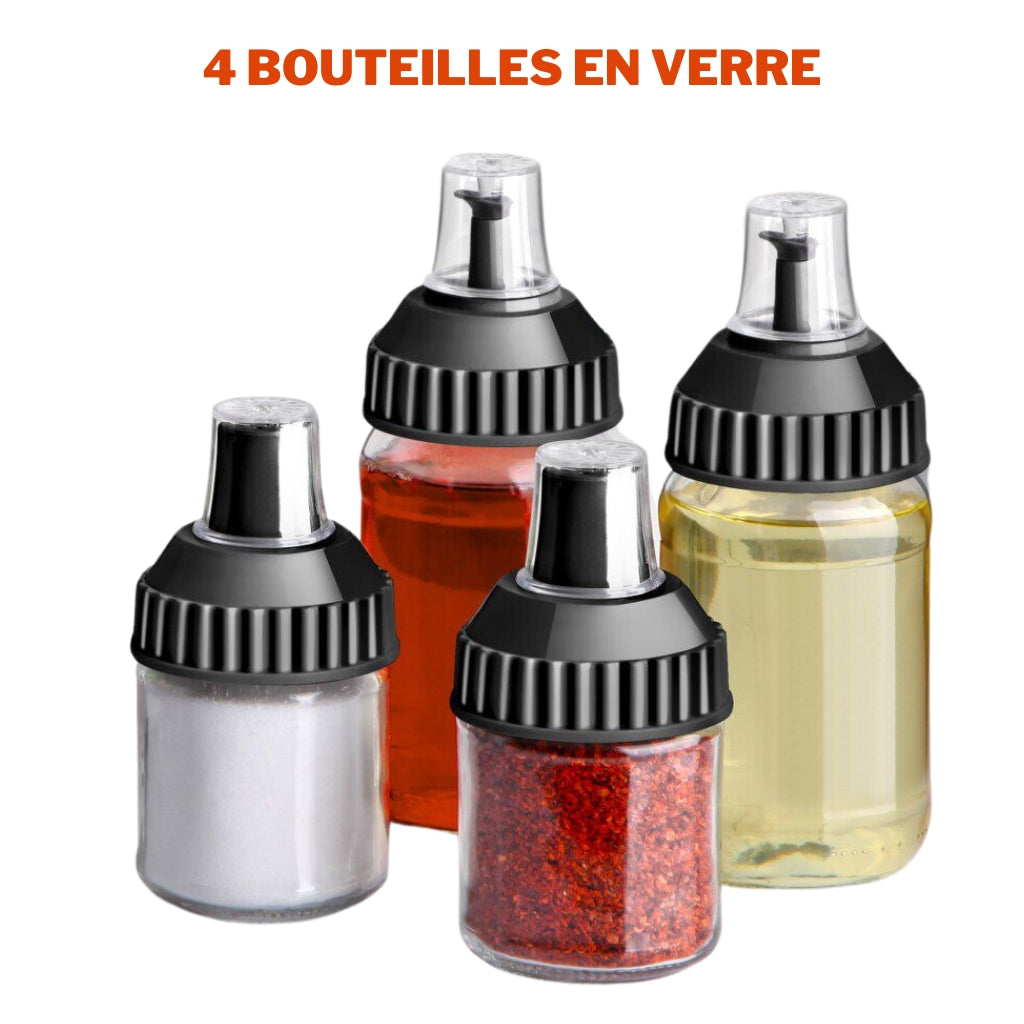 Eminem Ensemble de cuisine 5 Pcs en verre pour épices et huiles