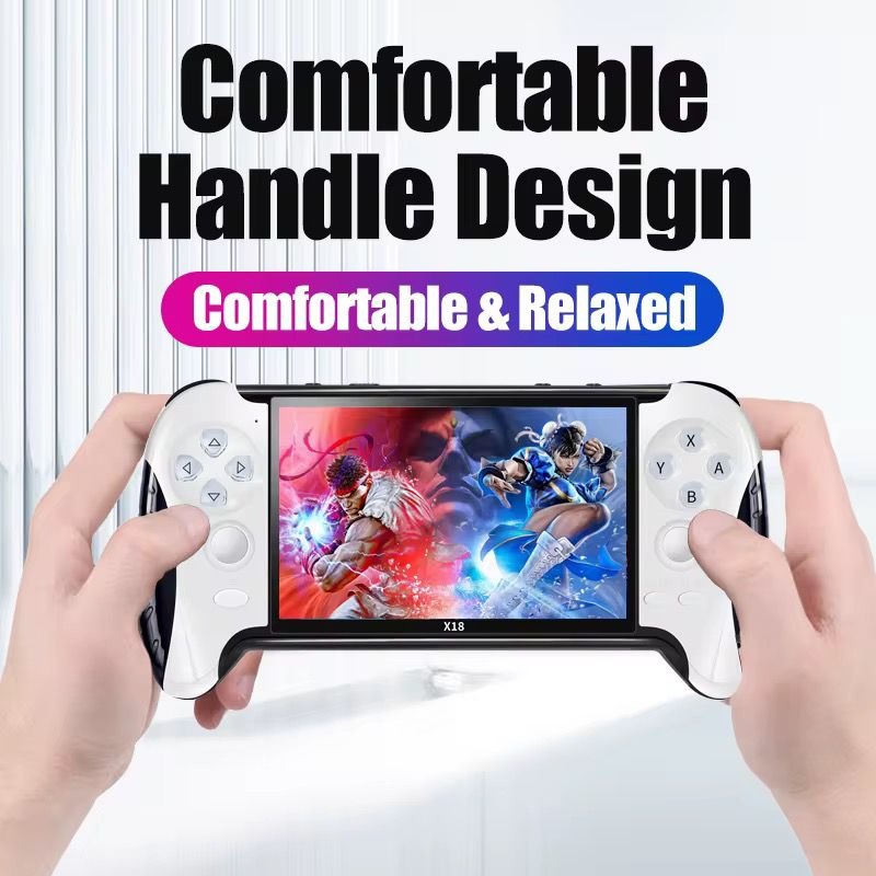 X18 Console 10000+ Games 4.3” 2500mAh - جهاز ألعاب الفيديو المحمول أكثر من 10000 لعبة كلاسيكية