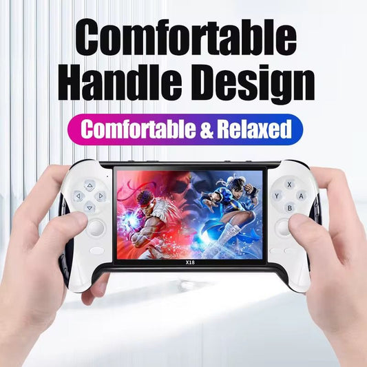 X18 Console 10000+ Games 4.3” 2500mAh - جهاز ألعاب الفيديو المحمول أكثر من 10000 لعبة كلاسيكية