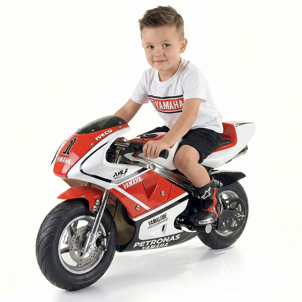 Mini Moto GP pour Enfants Moteur 49cc Démarrage à Tirette - دراجة نارية محرك بنزين تنزوت
