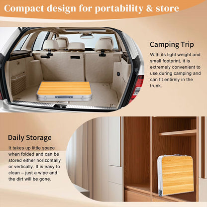 Table de Camping en Aluminium à Hauteur Réglable - طاولة تخييم ألمنيوم قابلة لتعديل الارتفاع