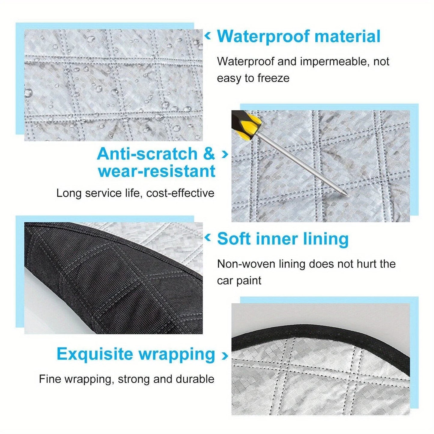 Couverture de Pare-brise Magnetique pour Voiture Toute Saison - غطاء الزجاج الأمامي للسيارة متعدد الفصول