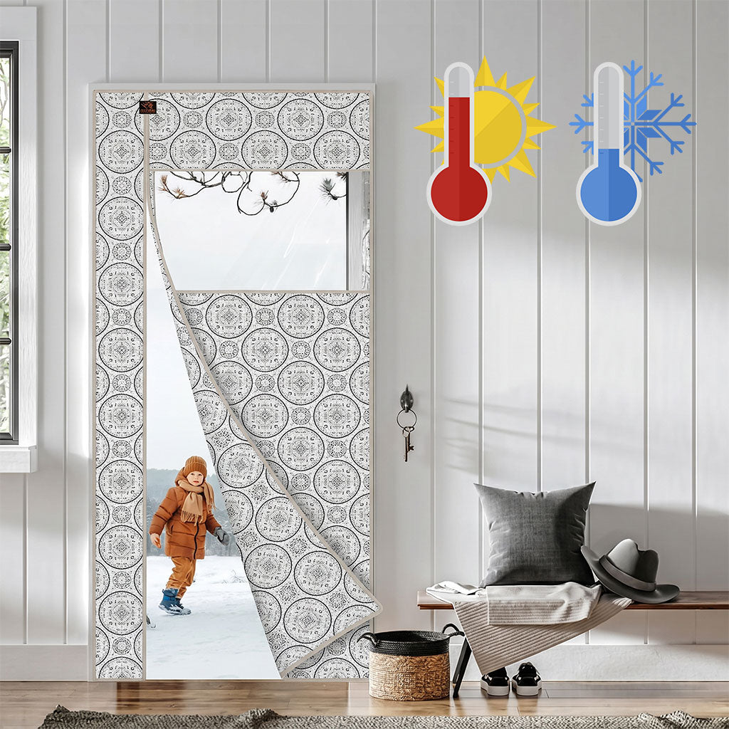 Rideau de Porte Thermique Isolant avec Fenêtre PVC - ستارة الباب الحرارية ذات النافذة الشفافة