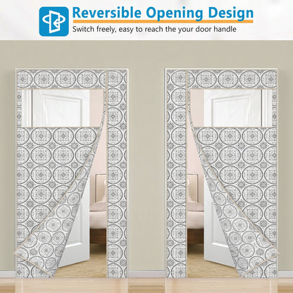 Rideau de Porte Thermique Isolant avec Fenêtre PVC - ستارة الباب الحرارية ذات النافذة الشفافة