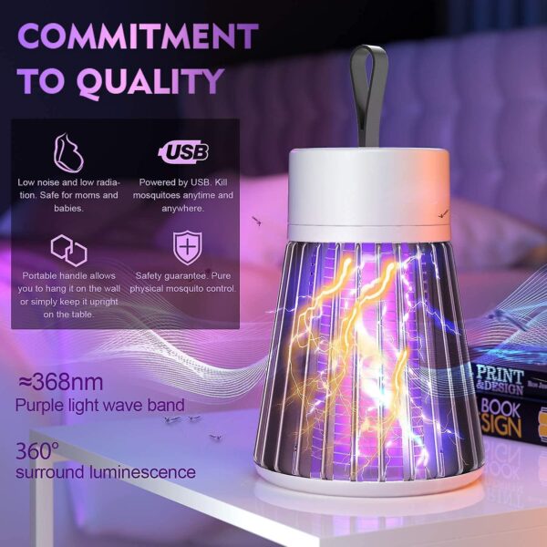 Lampe a lumière UV électrique zappeur anti-moustiques Rechargeable
