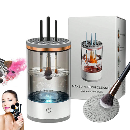 Machine de nettoyage de pinceaux maquillage électrique portable 3en1 - منظف ​​ومجفف فرش المكياج الأوتوماتيكي