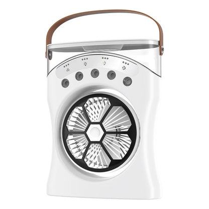 Ventilateur Brumisateur de Bureau Portable USB avec Éclairage - مروحة المكتب الذكية برذاذ الماء والترطيب بـ 3 سرعات