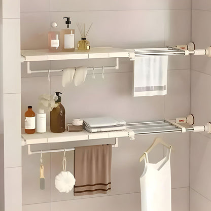 Étagère de placard mural extensible tuyau télescopique 1Pcs - رف خزانة حائط قابل للتمديد مزود بأنبوب تلسكوبي